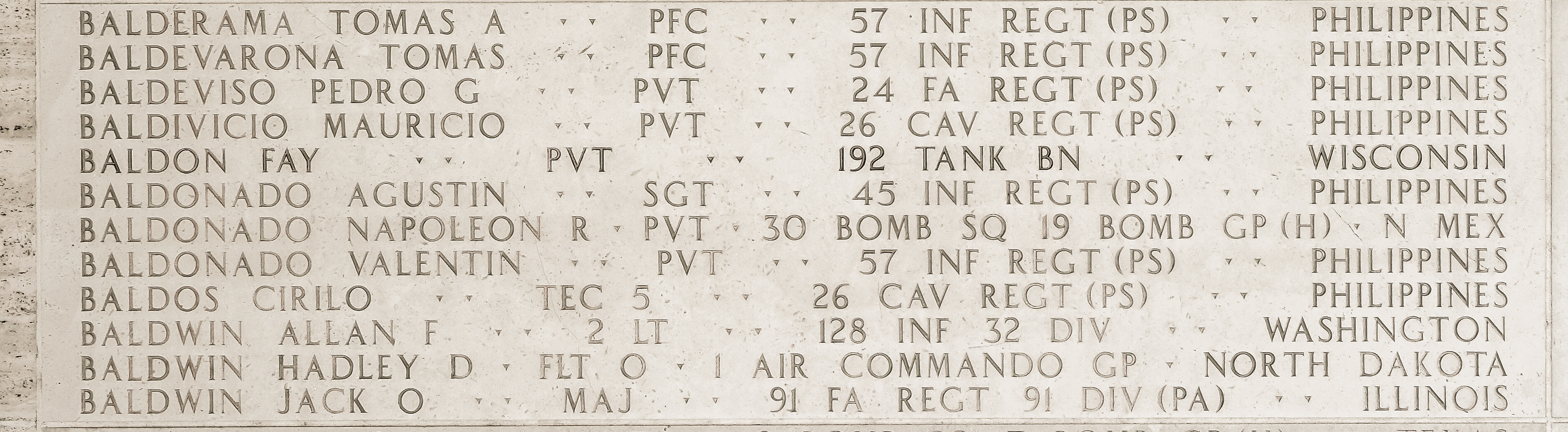 Hadley D. Baldwin, Flight Officer